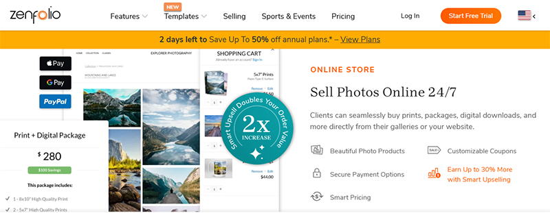 zenfolio best sites to sell photos and videos